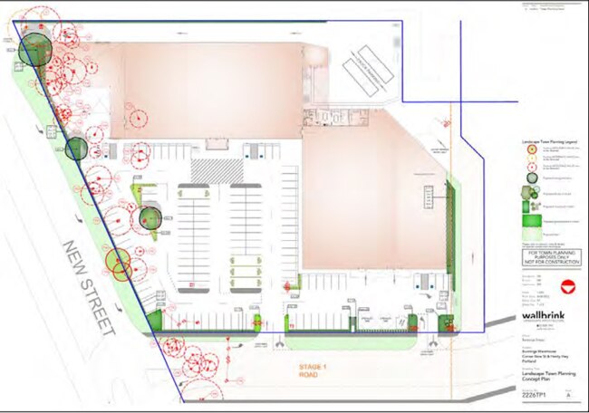 Plans for the new Portland Bunnings. Picture: Supplied.