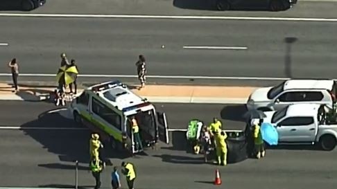 The boy was hit by a ute on Sinnathamby Boulevard at Springfield Central. Picture: 9 News