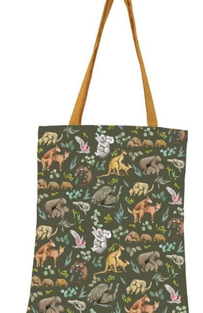 A Sydney women was shopping on Myer’s website when she came across this unique print on a tote bag. Picture: Myer