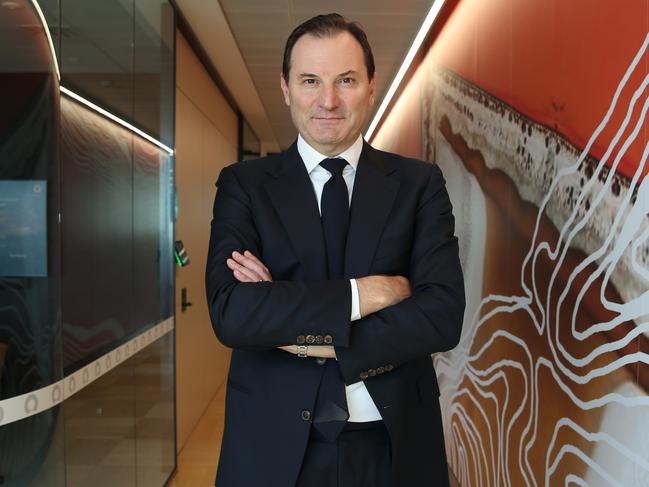 16/02/2023. Origin Energy Managing Director Frank Calabria, as the company releases profit results, photographed at their offices in Barangaroo in Sydney. Britta Campion / The Australian