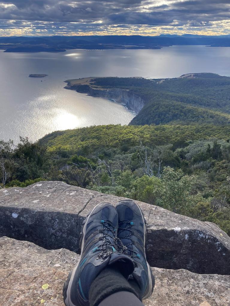 A well-deserved view from the top of Bishop and Clerk. Picture: Supplied