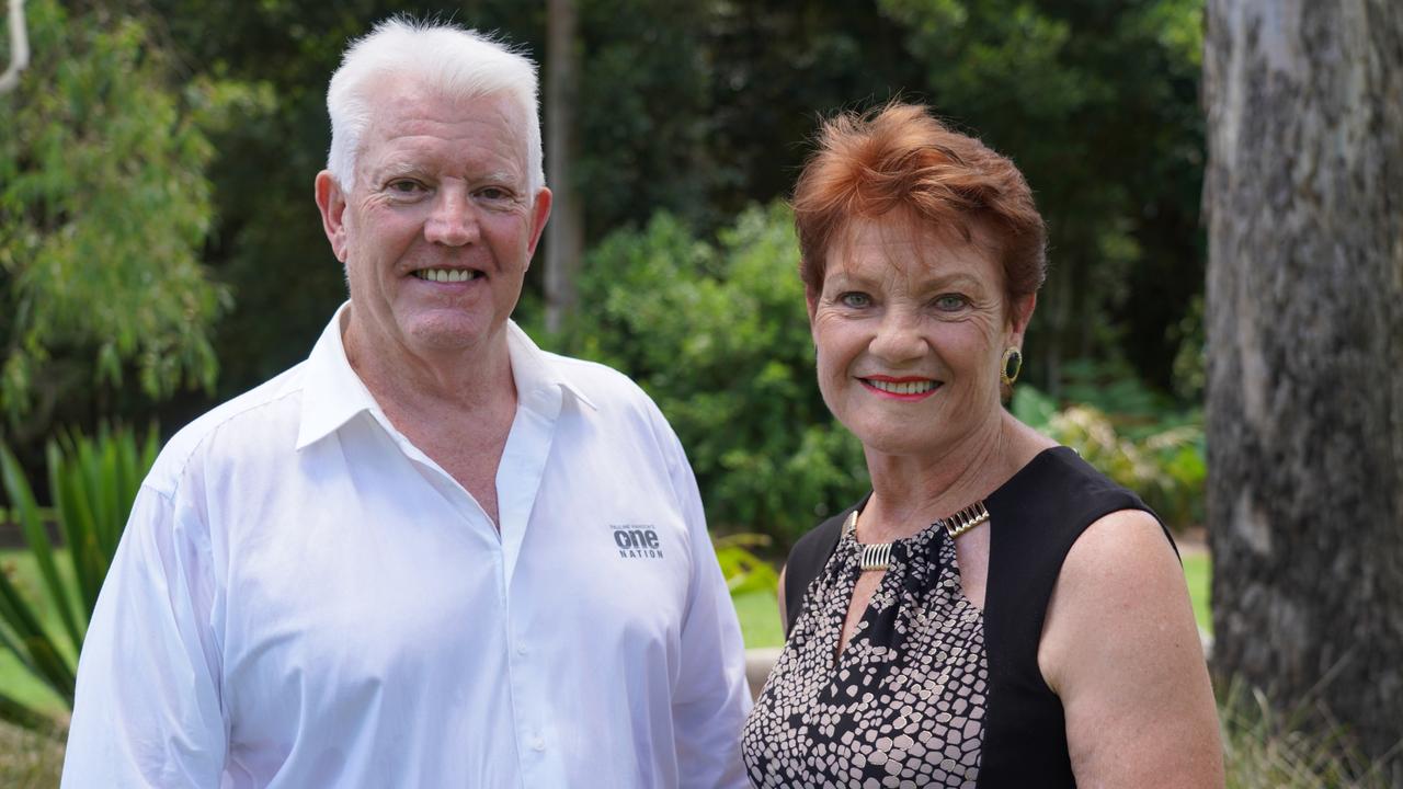 One Nation leader Senator Pauline Hanson, with One Nation candidate for Ipswich West, Mark Bone. Photo: Supplied.