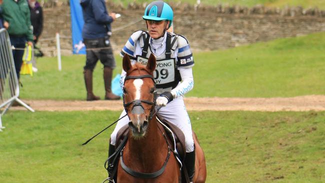 Best friends: Andrew Hoy with ‘partner in crime’ Vassily de Lassos at the Australian horse trials. Picture: B88