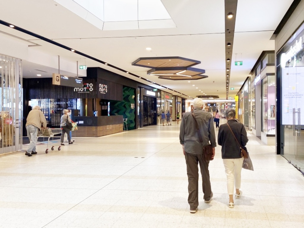 The normally packed Sunshine Plaza now deserted. Picture: Patrick Woods.