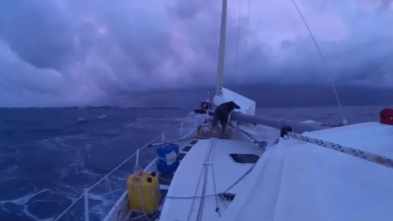 The boat was found drifting 800 miles from Bermuda. Picture: YouTube/Sailing Zatara
