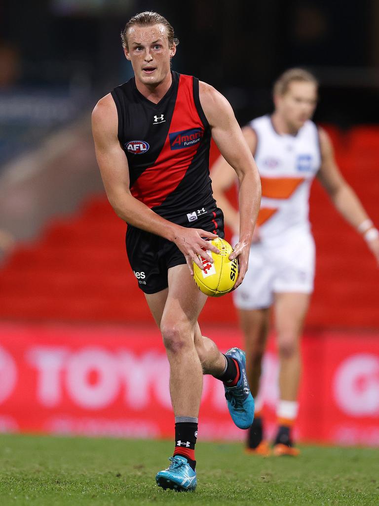 Mason Redman is on the way up at Essendon. Picture: Michael Klein