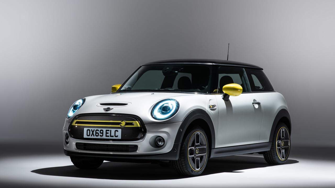 The Mini Cooper electric is fun to steer around town.