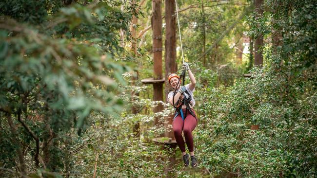 Breanna Redhead at Treetop Adventure Cape Tribulation previously Jungle Surfing Canopy Tours which will reopen in June. Picture: Supplied.