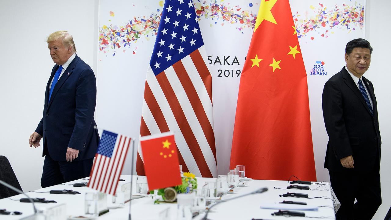 PLA Air Force Senior Colonel Dai Xu has ruled out a cold war with the US saying the US would be “so tough”. US President Donald Trump and China's President Xi Jinping at a bilateral meeting on the sidelines of the G20 Summit in Osaka in June 2019. Picture: Brendan Smialowski / AFP).