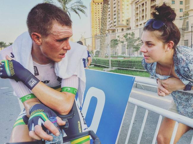 Rohan Dennis and Melissa Hoskins from their social media accounts .