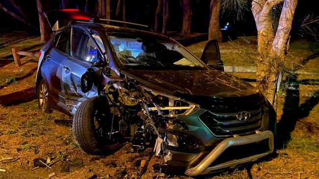 One of the vehicles involved in the crash allegedly caused by Shayne John Wigney. Picture: NSW Fire and Rescue (Narrabeen)