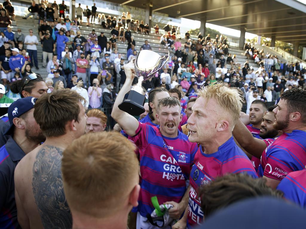 Alexandria Rovers celebrate their victory over Redfern All Blacks. Picture: John Appleyard