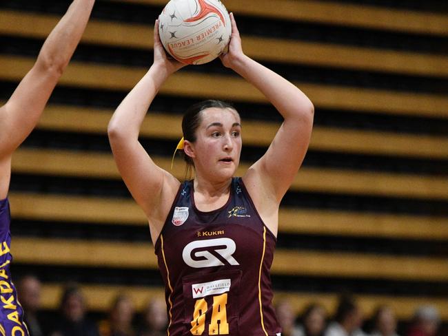 Matrics goal attack Kimberley Hearnden in action during the Netball SA Premier League season. Picture: On The Ball Media/Netball SA