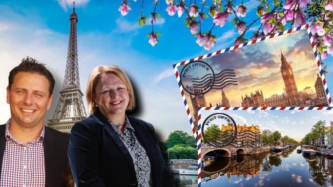 Penrith mayor Tricia Hitchen, deputy mayor Todd Carney are expected to go on the European study tour. with stops in Paris, London and Amsterdam.