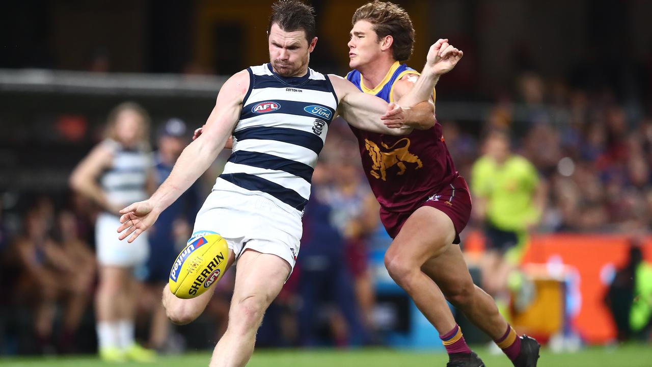 Brisbane Lions vs. Geelong Cats AFL fans cringe at free kick count at