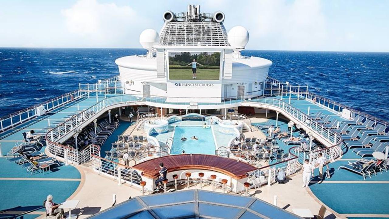 The top deck of a Princess cruise. Picture: Paul Nordmann