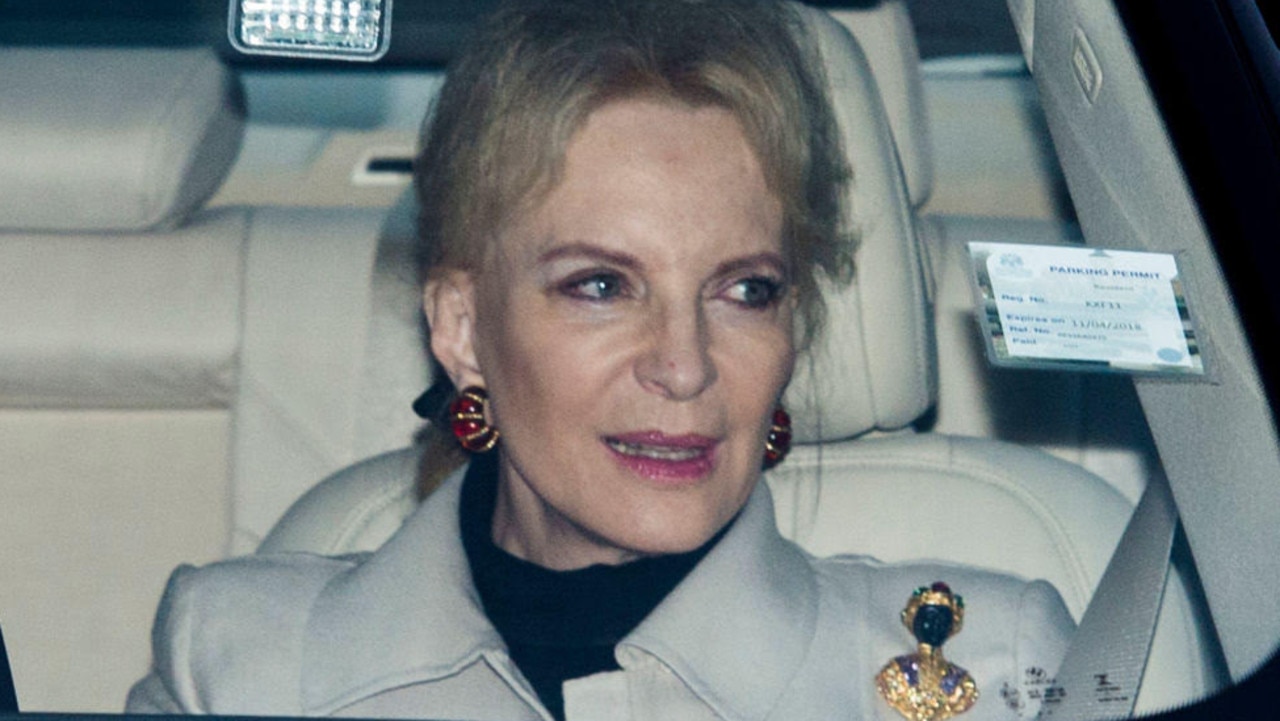 Princess Michael of Kent attends a Christmas lunch in THAT brooch in December 2017. Picture: Mark Cuthbert/UK Press via Getty Images.