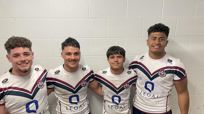 Ipswich SHS unsung players Jack Laing, James Frazer, Tyler Peckham-Harris and Ahmani Leilua.