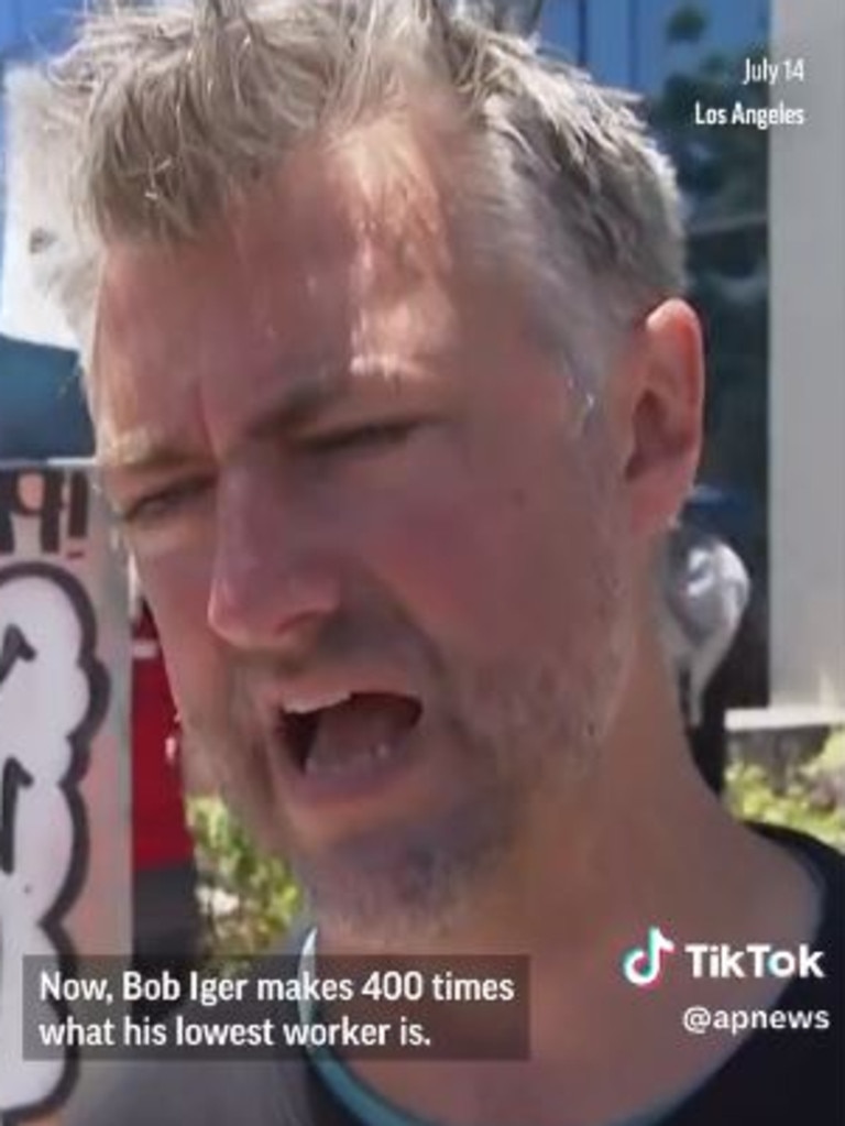 Actor Sean Gunn on the picket lines.