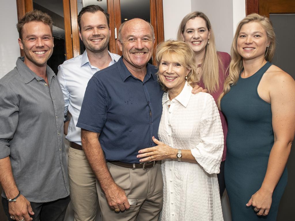 Wally Lewis and family. Picture: Channel 9