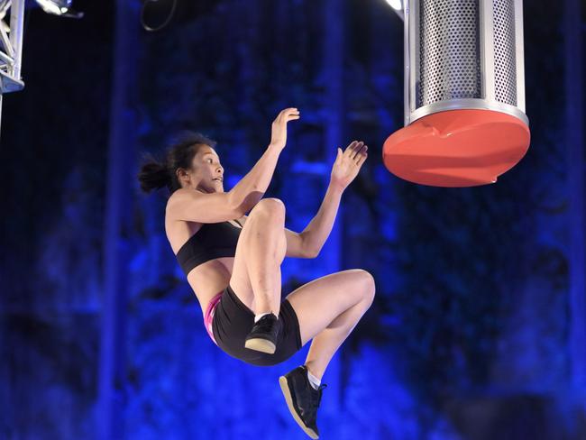 Andrea going for the jump. Picture: Nine