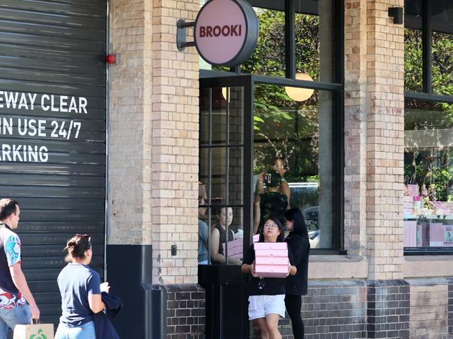 Customers were seen shopping at Brooke Bellamy’s Brooki Bakery in Brisbane on Thursday. Picture: Tertius Pickard/news.com.au