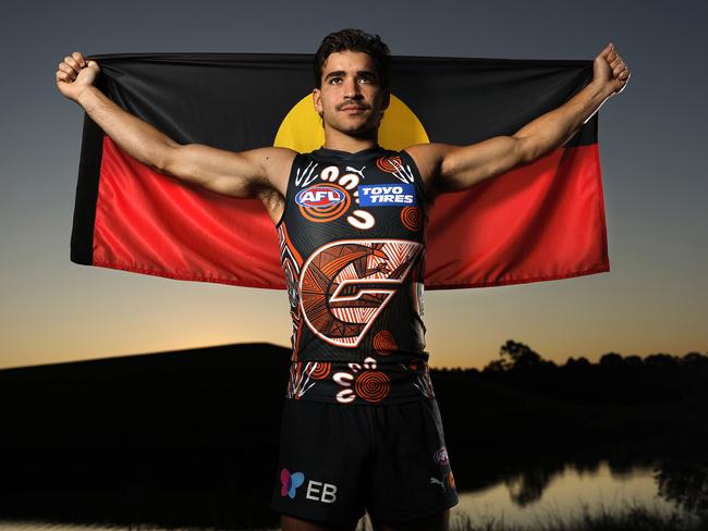 The 23-year-old wants to be a role model for Indigenous kids and is determined to use his voice. Picture: Phil Hillyard