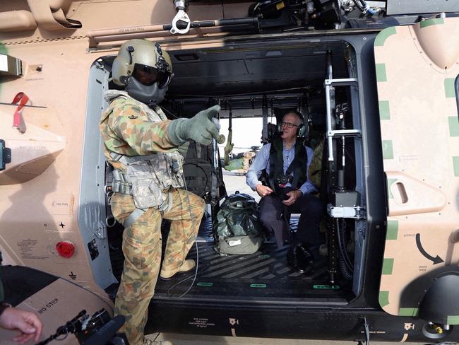 The Prime Minister Malcolm Turnbull and the Opposition Leader Bill Shorten toured cyclone damaged areas of Bowen in north Queensland. Picture: Gary Ramage