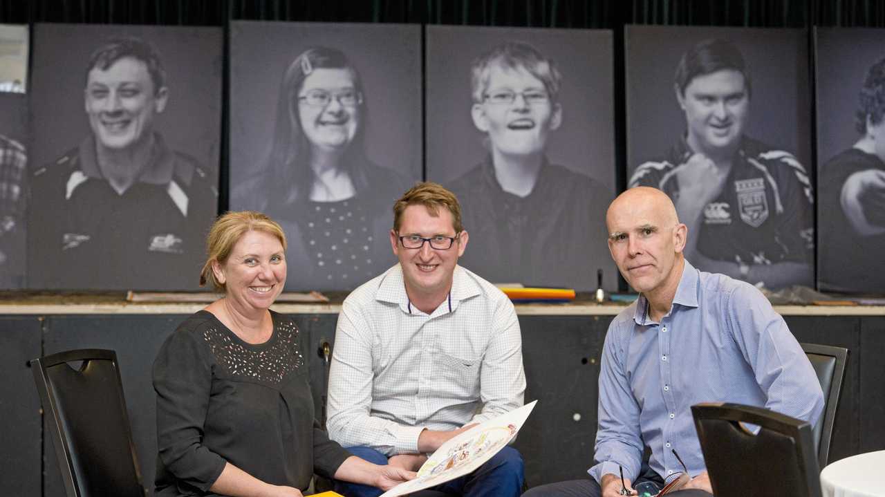 MORE EDUCATION: Organisers of the Changing Lives, Changing Communities forum (from left) Michelle Moss from QDN, Josh Marshall and Mark Henley from QCOSS at the City Golf Club. Picture: Kevin Farmer