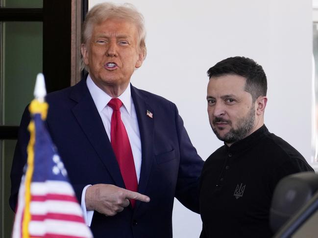 President Donald Trump welcomes Ukraine President Volodymyr Zelenskyy at the White House in Washington, Friday, Feb. 28, 2025. (AP Photo/Ben Curtis)