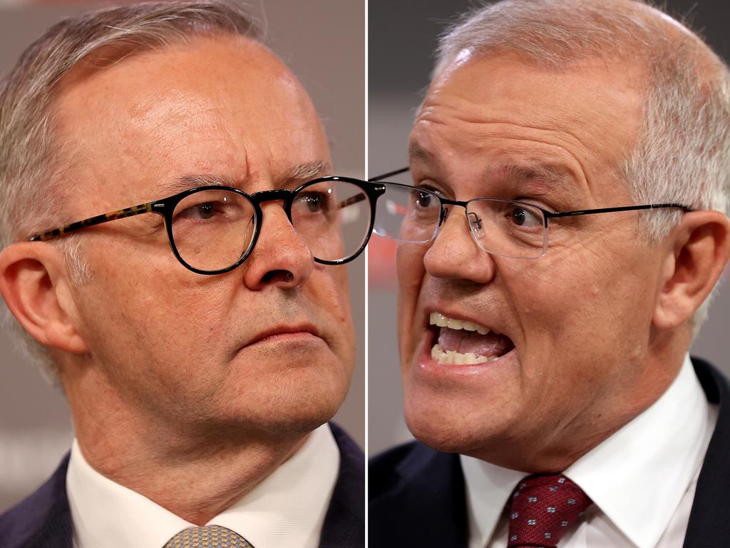 Scott Morrison and Anthony Albanese have both cast their vote on election day. Picture: Toby Zerna