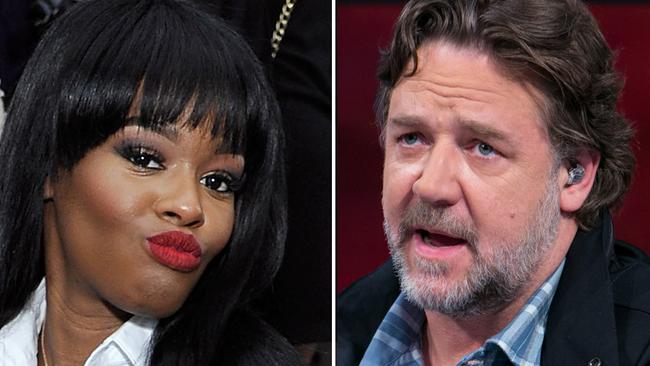 Russell Crowe and Azealia Banks reportedly clashed in a hotel room a year ago. Picture: Getty