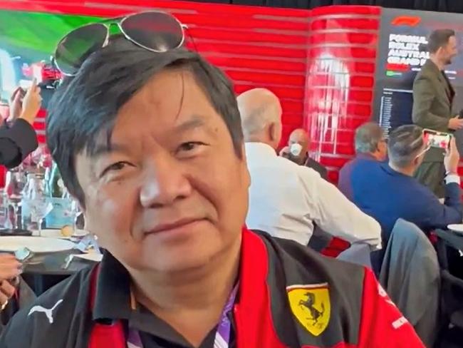 Cabramatta East Day and Night pharmacy owner Ben Huynh at the Australian F1 GP in Melbourne, 2023. Picture: Instagram