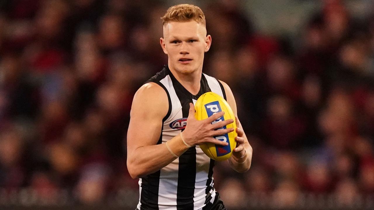 Adam Treloar wants to stay at the Magpies. Picture: Scott Barbour