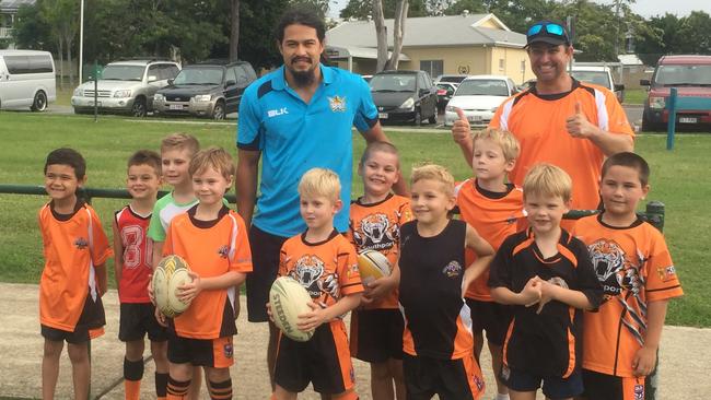 Kevin Gordon with Southport Tigers under 8s.