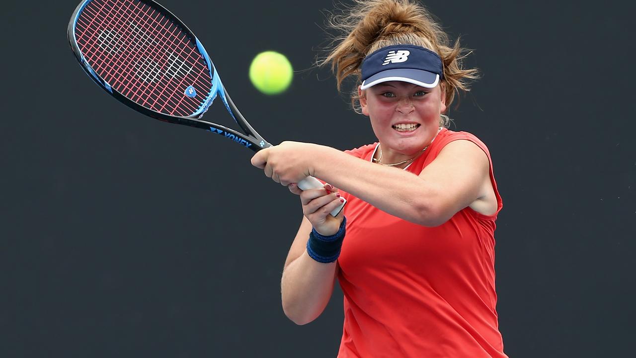 Charlotte Kempenaers-Pocz continues to evolve into one of Australia’s best young tennis players. (AAP Image/Rob Prezioso)