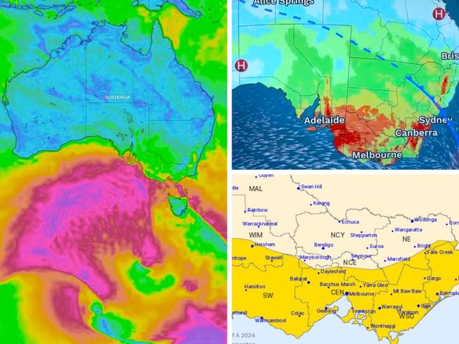 Wild weather set to smash several Australian states. Picture: BOM.