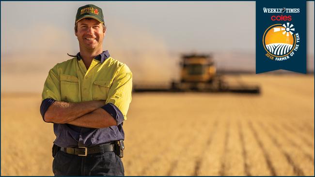 In the mix: Andrew Sargent on his farm at Crystal Brook in South Australia, where he grows a mix of wheat, barley, lentils, canola and oaten hay over 2000ha of land. Picture: Tabitha Runkel