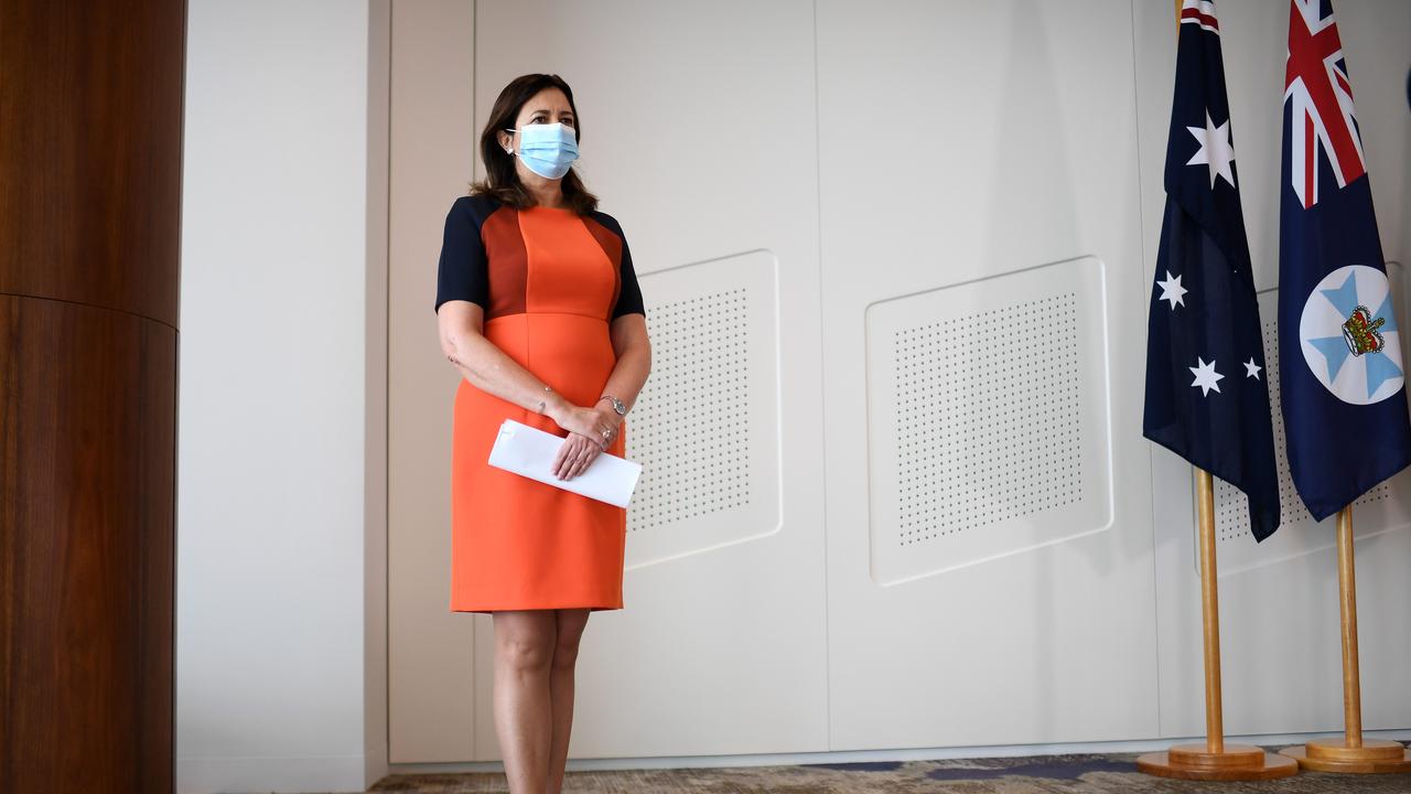 Queensland Premier Annastacia Palaszczuk was pleased with the low rate of positive COVID-19 cases. Picture: NCA NewsWire / Dan Peled