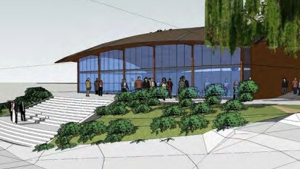 Artist impressions of a proposed new restaurant at Cobb's Hill Estate, Oakbank. Picture: supplied