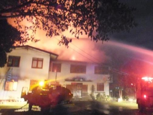 Thailand fire. Picture: Pitakiatwittaya School/Facebook