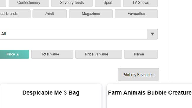 Select the grey “Print my Favourites” tab to get a printable PDF of your showbag shortlist, plus a handy showgrounds map and essential information.