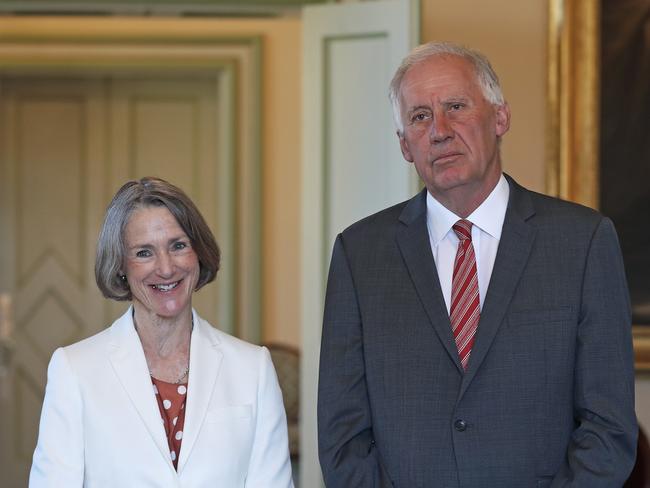 Tasmanian Governor Kate Warner and her husband Richard Warner. Picture: LUKE BOWDEN