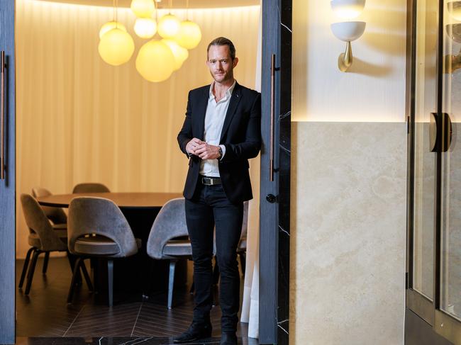 Property developer Tim Gurner at his luxury development at St Kilda. Picture: Aaron Francis