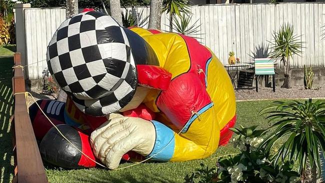 Noosa Council's advertising signage rules are up for discussion after it was slammed for demanding the removal of inflatable clowns – like this one – in February that were advertising a travelling circus.