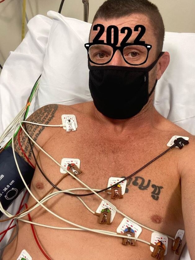 John Wayne Parr was hospitalised during his Covid battle. Picture: supplied