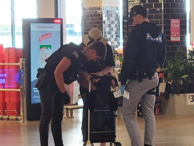 Coles shopper photo sparks outrage. Picutre: X