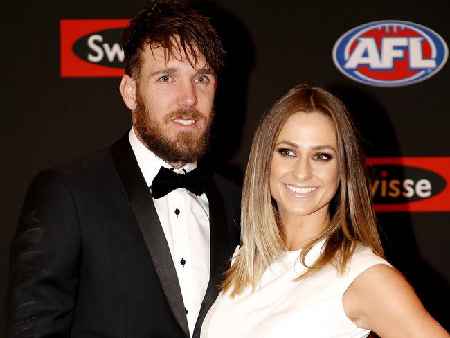 Dane Swan and Taylor Wilson on the Brownlow red carpet.