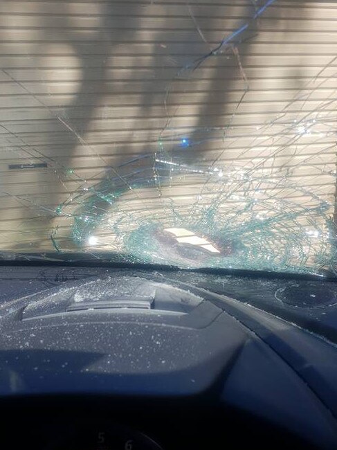 Rob Hill had car window smashed on the Calder Freeway. 