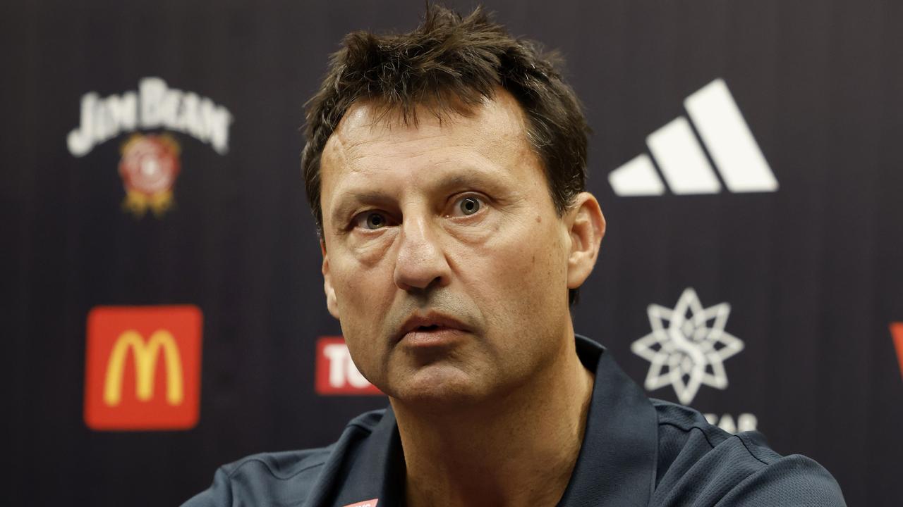 Laurie Daley watched on as a couple of his Origin hopefuls went down in round 11. Picture: Richard Dobson